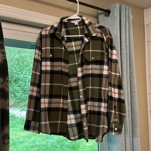 Old navy green flannel